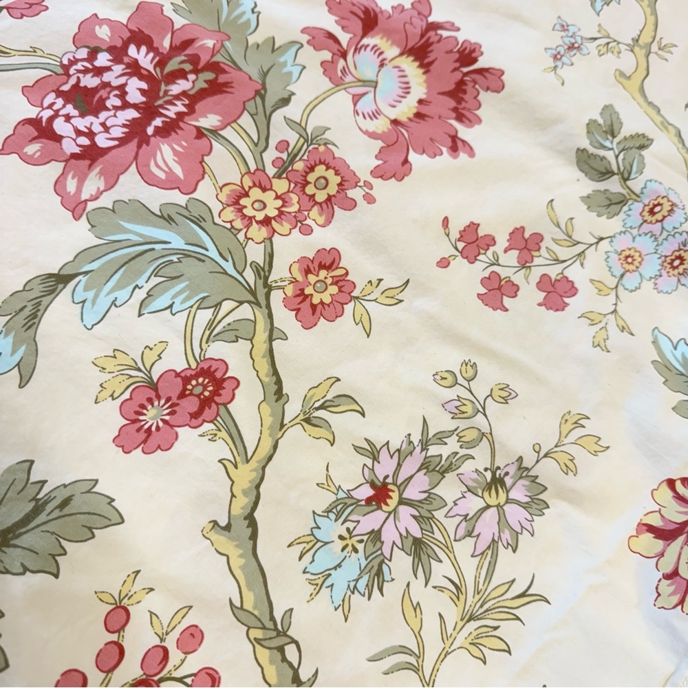 Eikei French Country Garden Toile Floral Printed 100% Cotton Duvet Cover King - Picture 9 of 16